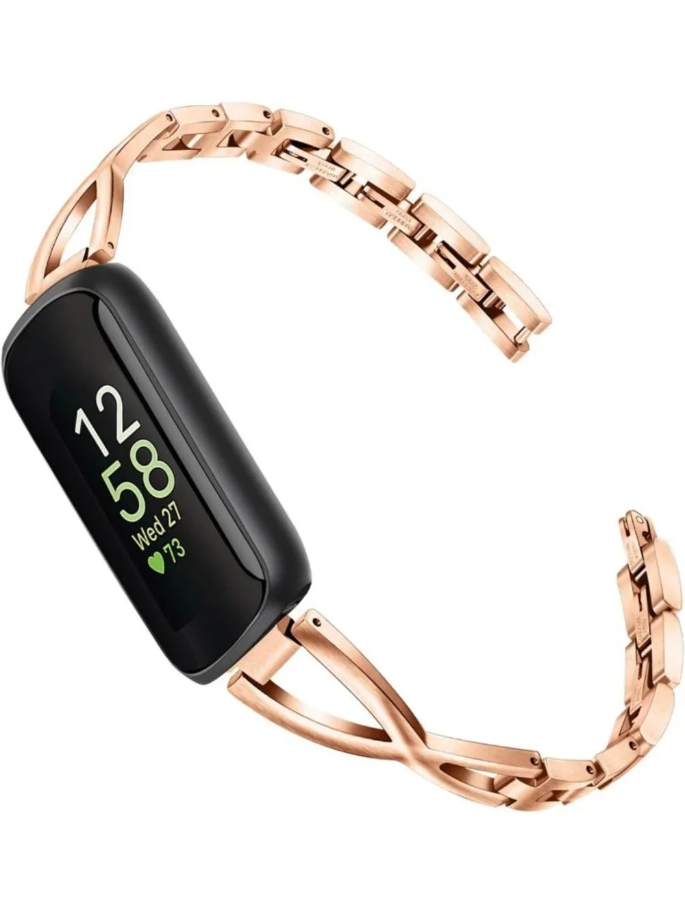 Stylish Stainless Steel Watch Band for Fitbit Inspire 2/HR - Women's Jewelry